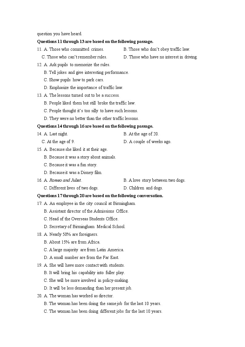 上海市奉贤区致远高级中学2022-2023学年高二上学期期末教学评估英语试题第2页