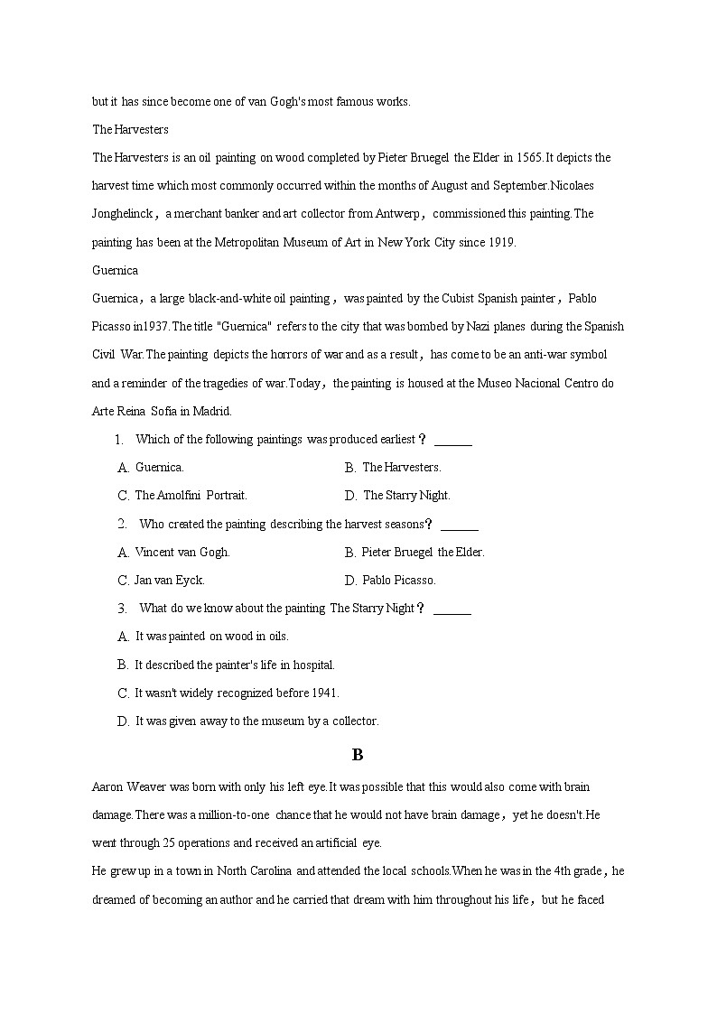 2022-2023学年四川省内江市高二上学期期末英语试卷 （解析版）02