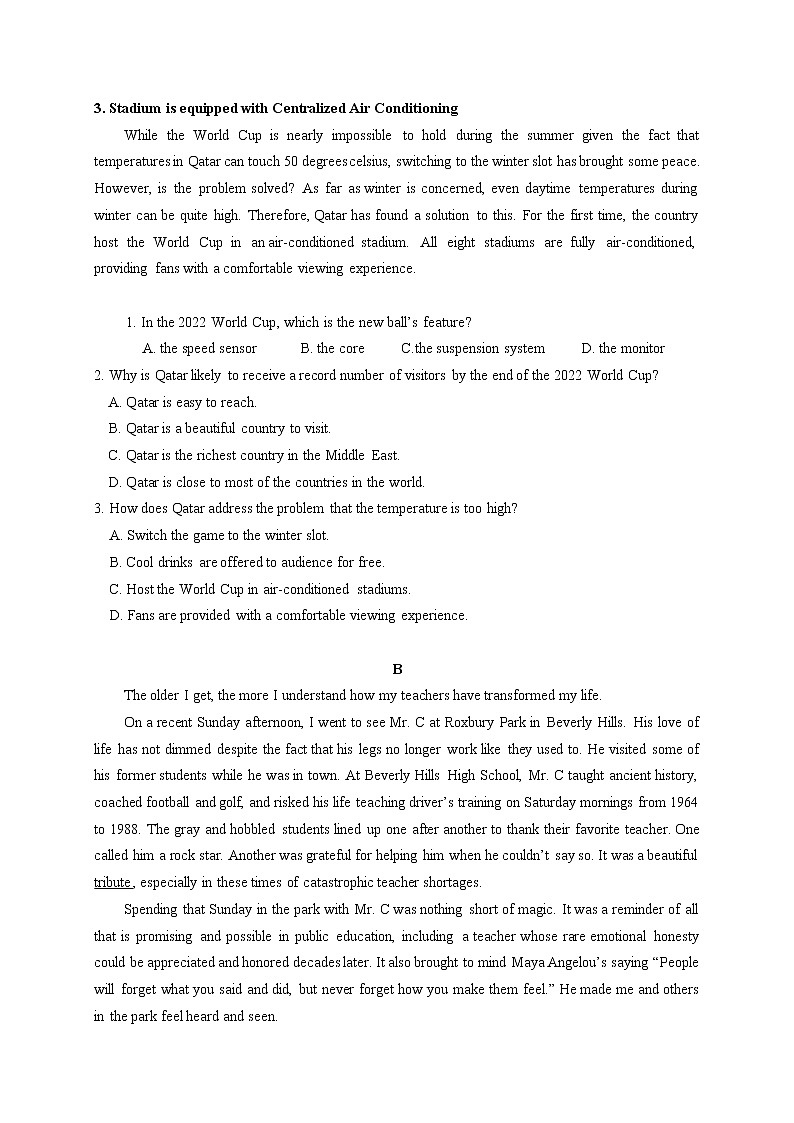 广东省广州市等5地广州市第二中学等6校2022-2023学年高三下学期开学考试英语试题第2页