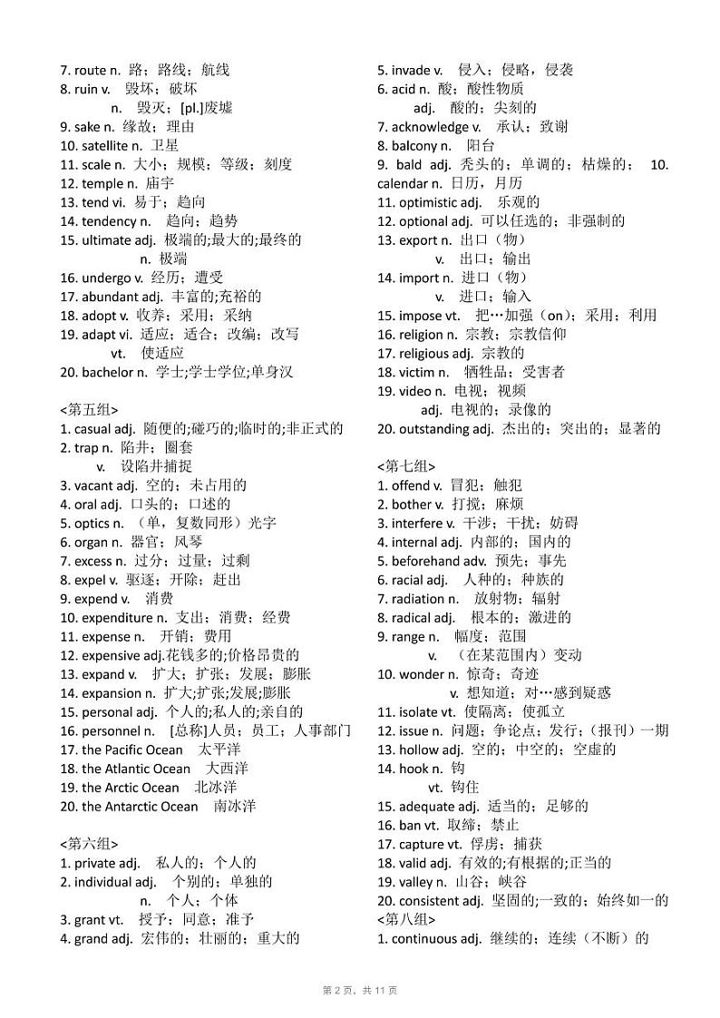 高考中常遇到的800个英语阅读障碍词汇02