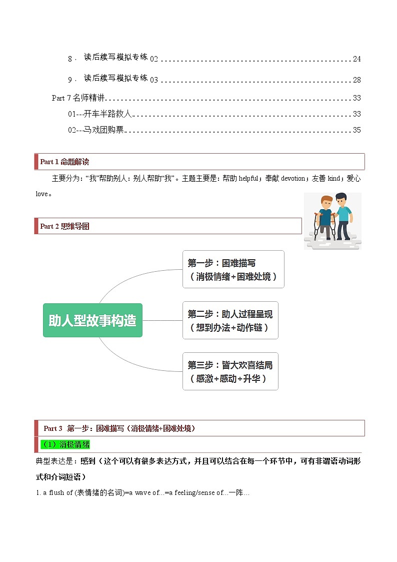 【高考二轮题型复习】2023年高考英语题型精讲精练学案（新高考）——专题36 读后续写07 助人型（原卷版+解析版）02