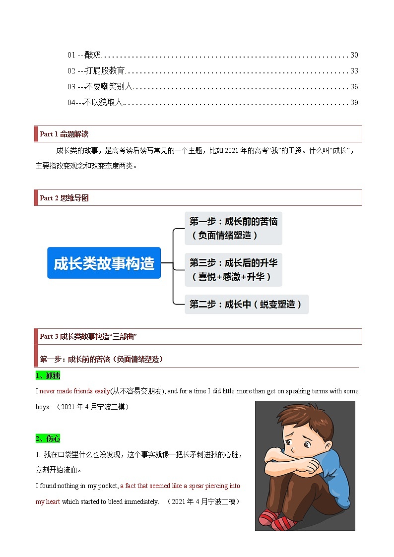 专题37 读后续写08 成长型（解析版）第2页