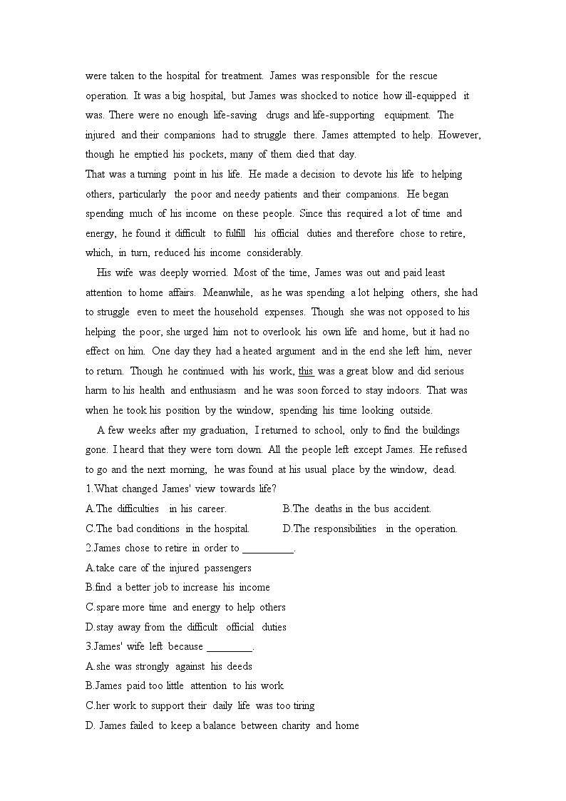 Unit 2 Making a difference Developing Ideas & Presenting Ideas—高一英语外研版（2019）必修第三册课时练习02