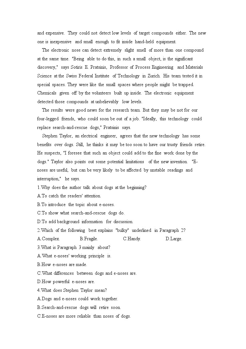 Unit 3 The world of science Starting out & Understanding Ideas—高一英语外研版（2019）必修第三册课时练习02