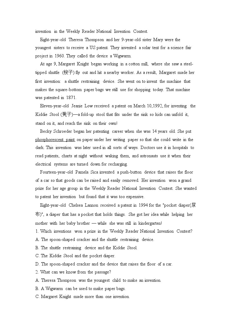 Unit 3 The world of science Using Language —高一英语外研版（2019）必修第三册课时练习02