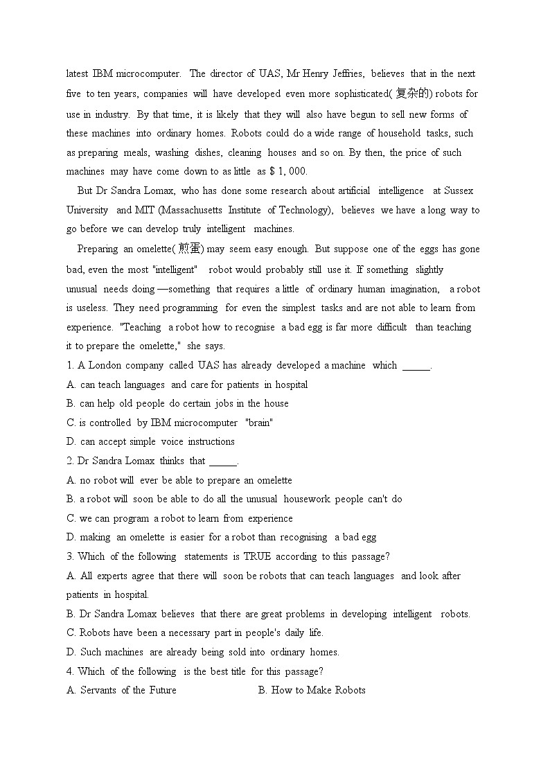 Unit 1 Science Fiction Learning about Language——2022-2023学年高二英语人教版（2019）选择性必修第四册同步课时训练02