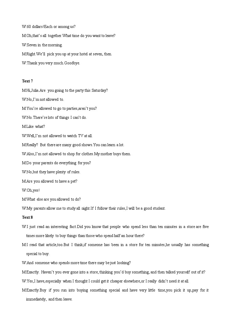 备考2023新高考英语听力 05(音频+试题+答案+文本)02