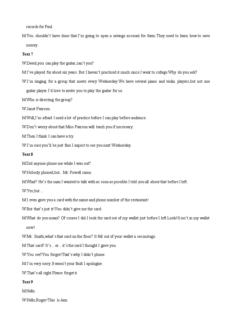 备考2023新高考英语听力 08(音频+试题+答案+文本)02