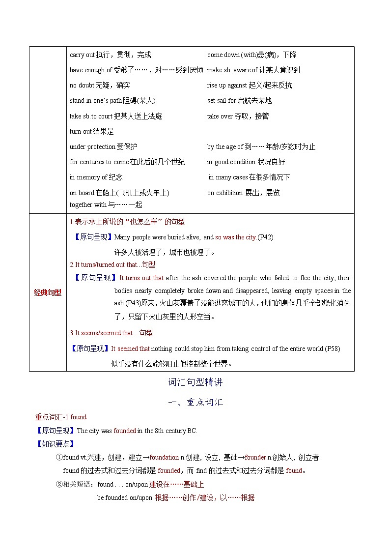 高中英语高考M3 Unit 3 Back to the past(讲)-2022年高考英语一轮复习讲练测(新高考•江苏)(教案)第3页