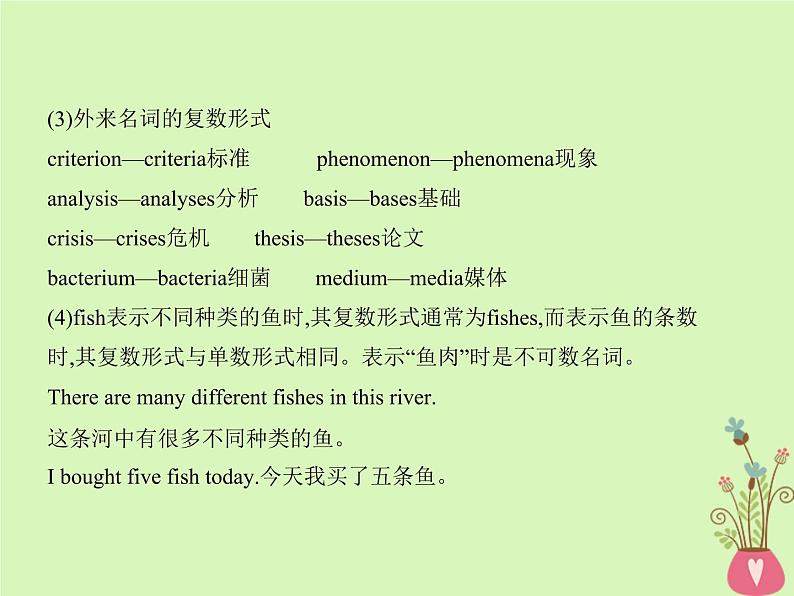 高中英语高考2019届高考英语一轮复习第二部分语法专练专题一名词冠词和代词课件外研第8页