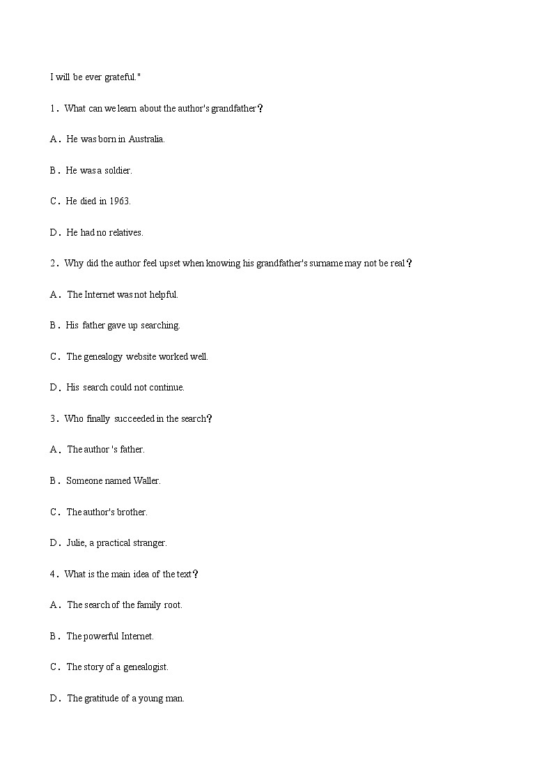 第12讲阅读理解推理判断题（测）-2023年高考英语一轮复习讲练测（全国通用）（学生版）第2页