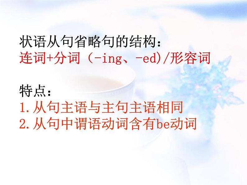 2023届高考英语二轮复习状语从句的省略课件04