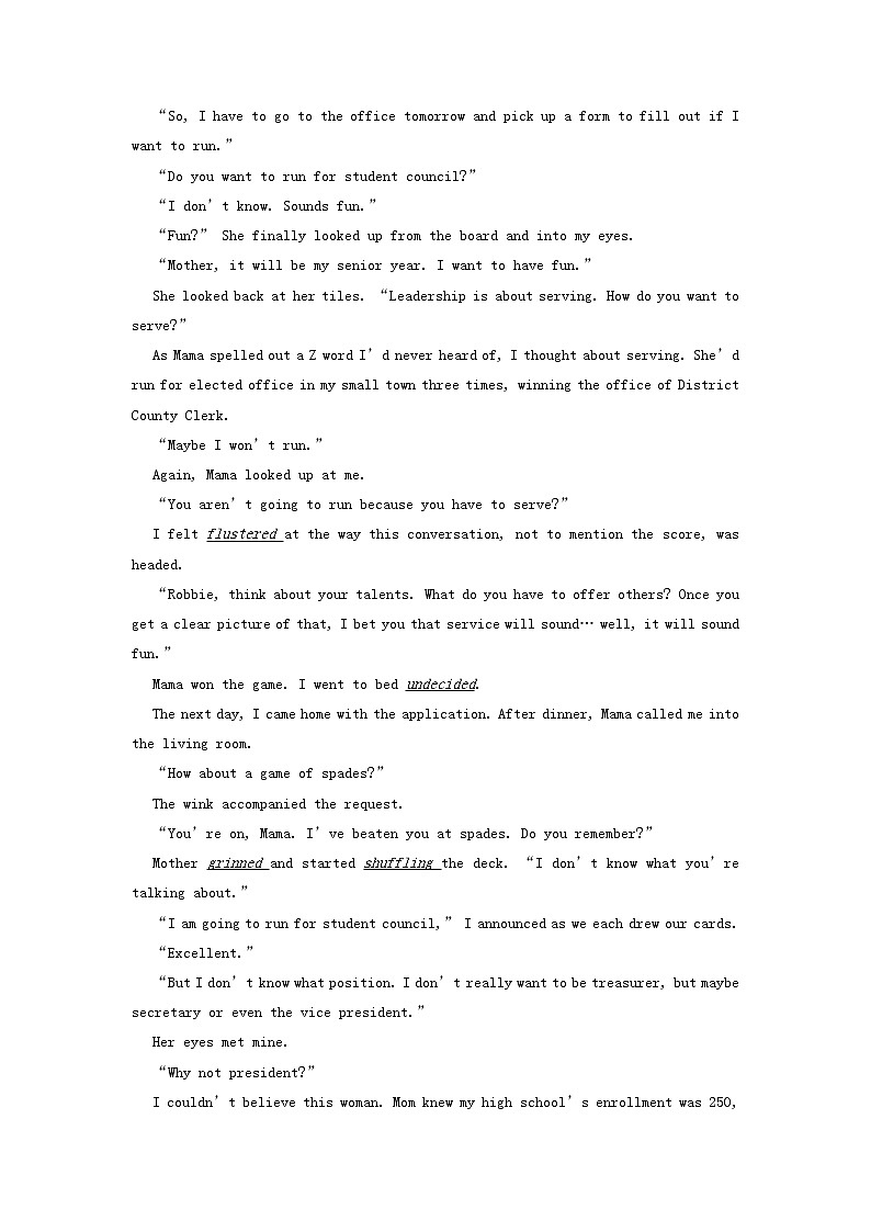 2023届高三英语二轮复习学案名著阅读之心灵鸡汤精选BlueStitches第2页