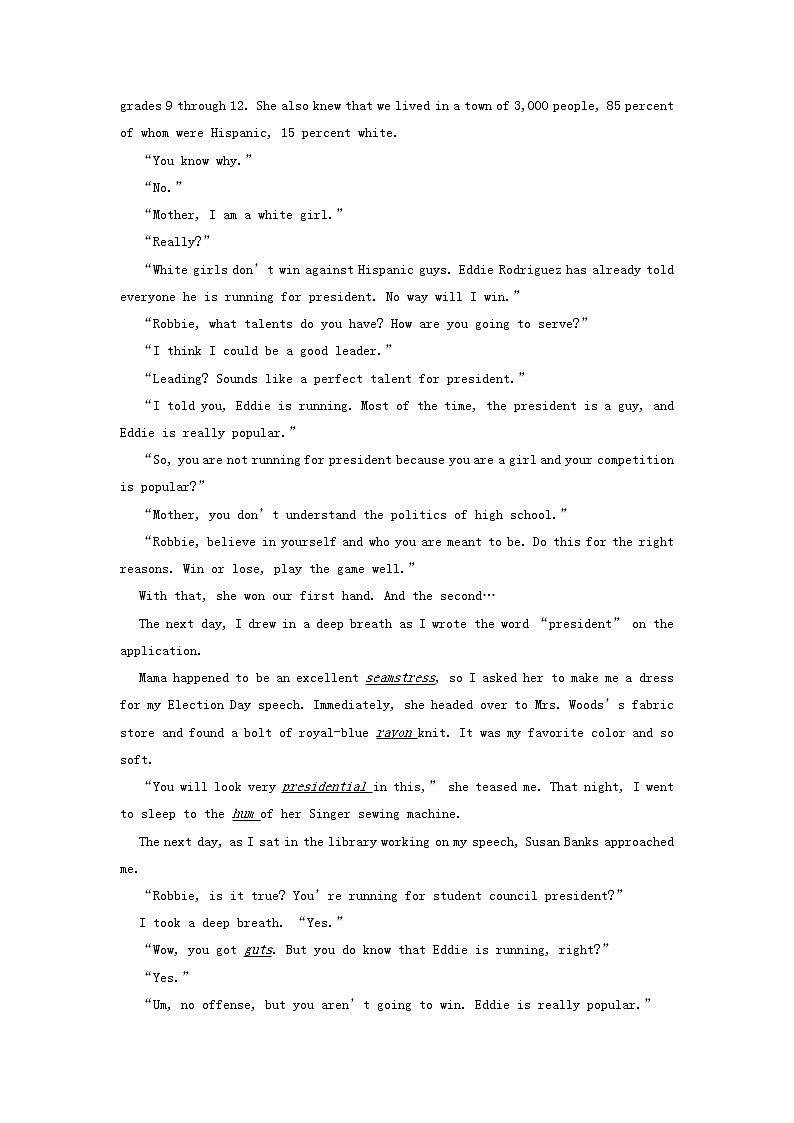 2023届高三英语二轮复习学案名著阅读之心灵鸡汤精选BlueStitches第3页