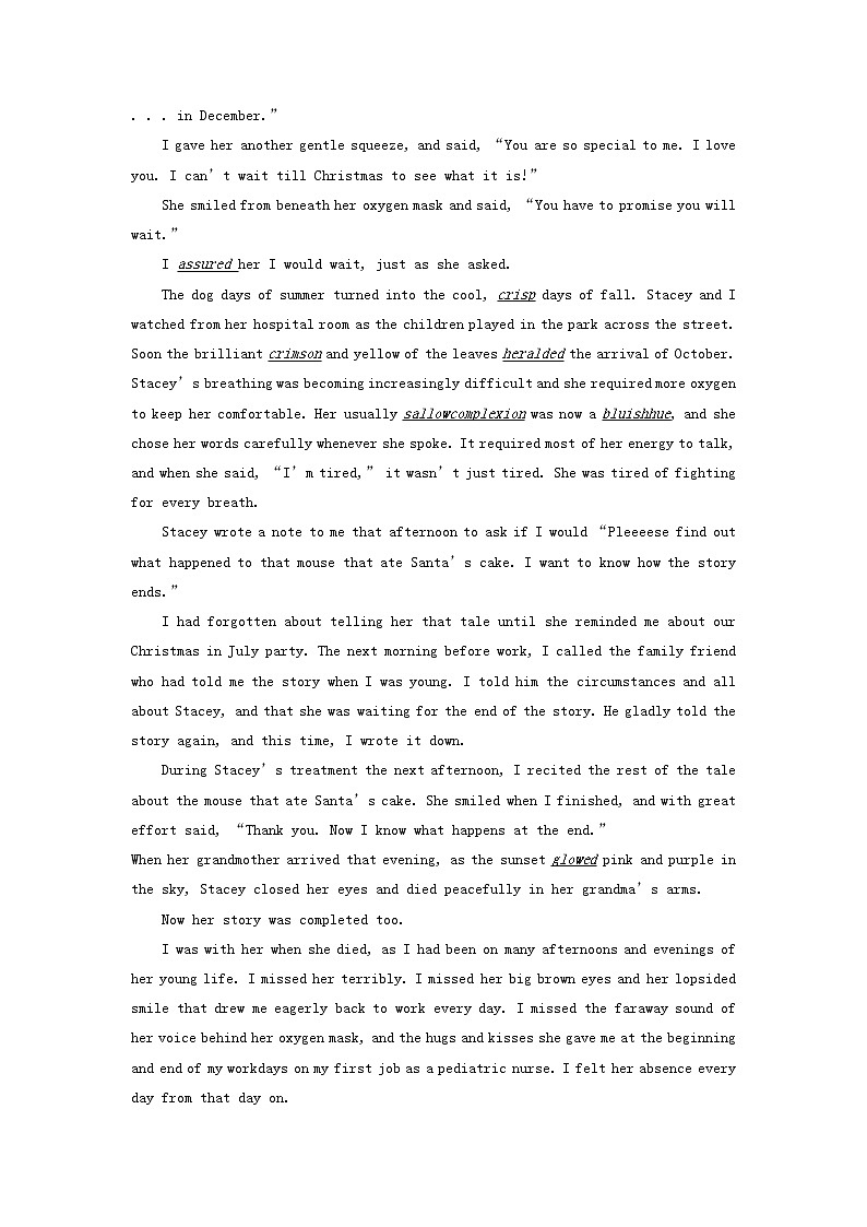 2023届高三英语二轮复习学案名著阅读之心灵鸡汤精选ChristmasinJuly第3页