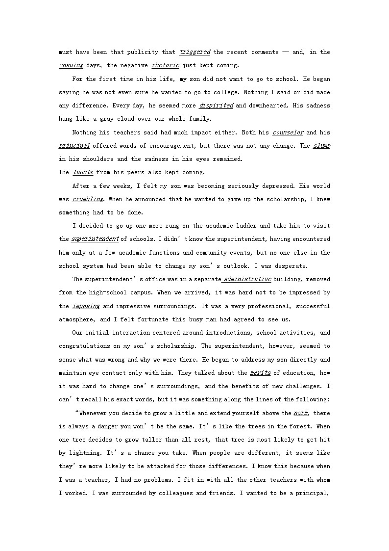 2023届高三英语二轮复习学案名著阅读之心灵鸡汤精选HitbyLightning第2页