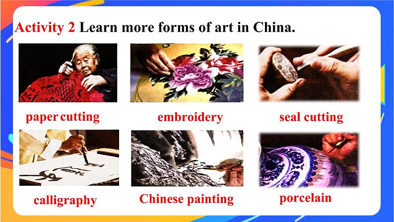 Unit 4  Amazing art Starting out&vocabulary&Listening 课件06