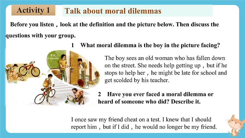 Unit 2 Morals and VirtuesListening and Speaking 课件第6页