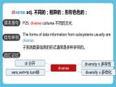 Unit 3 Diverse Cultures   Words and Expressions词汇 课件