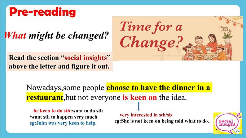 Unit 2 Let’s celebrate Developing ideas-Time for a change课件04