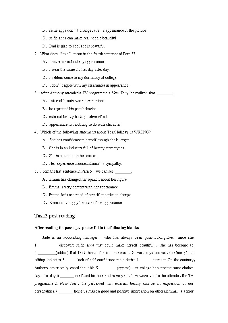 Unit 1 Face values-starting out 课件＋（3课时）学案03