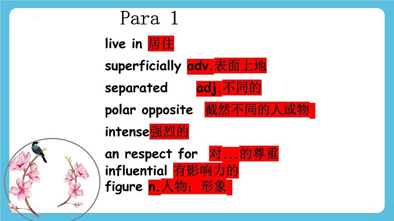 Unit 5 Learning from Nature Developing ideas&language points 课件05