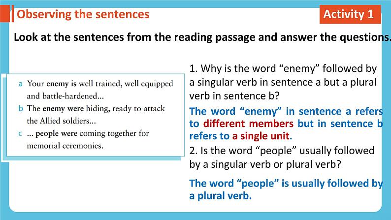 Unit 3 Using language 主谓一致性课件第3页