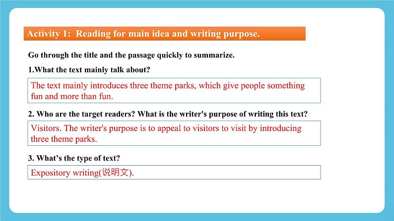 Unit 3 Fascinating Parks  Using Language课件05