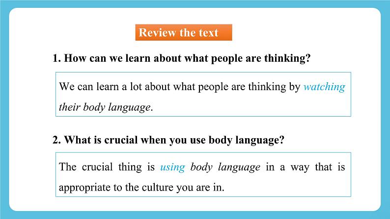 Unit 4 Body Language  Learning About Language课件第5页