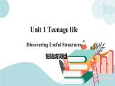 Unit 1 Teenage life 第2课时 Discovering Useful Structures 课件+练习
