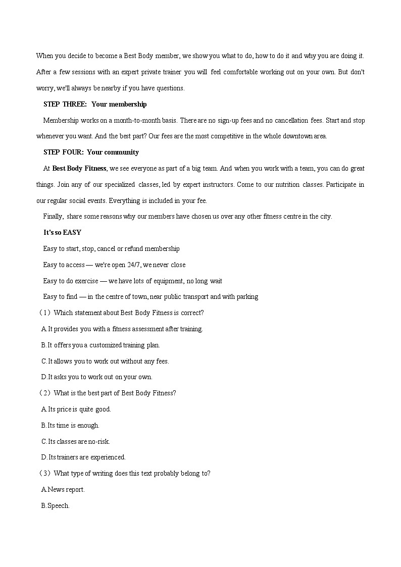 Unit 3 Sports and Fitness 第2课时 Discovering Useful Structures 课件+练习02