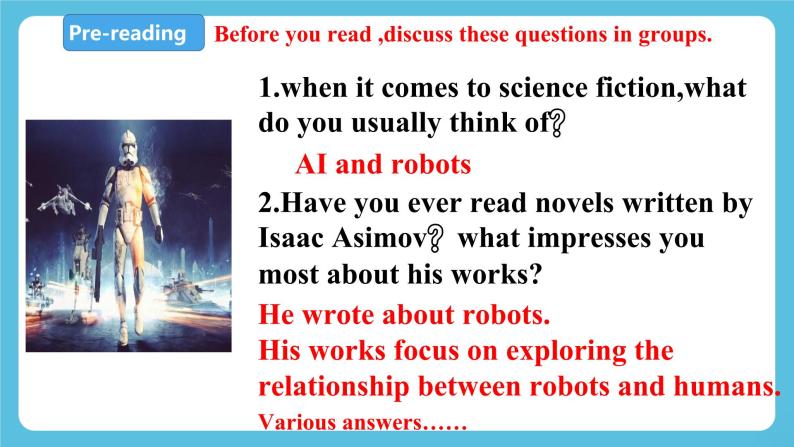 Unit 1 Science Fiction Period 1 Reading and Thinking 课件+教案＋素材05