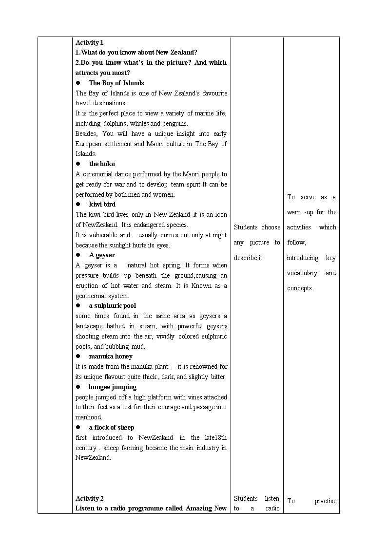 Unit 2 Iconic Attractions Period 4 listening and speaking 课件+教案02