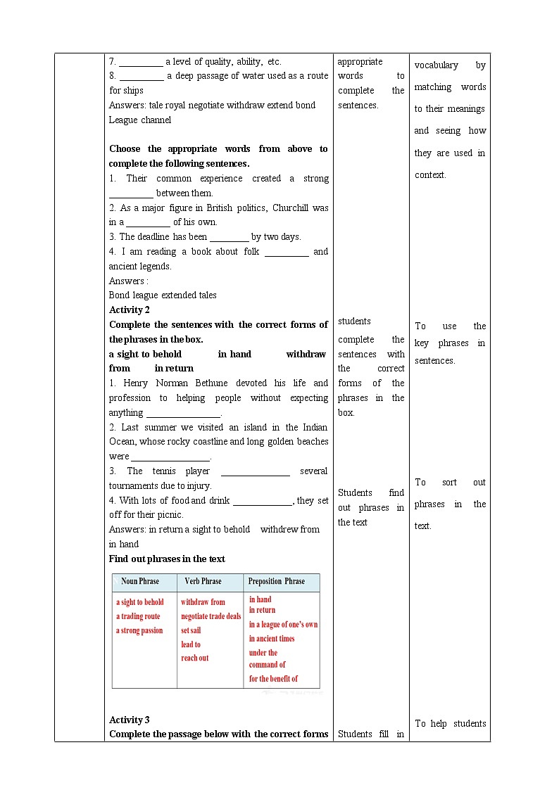 Unit 3period 2build up your vocabulary教案第3页
