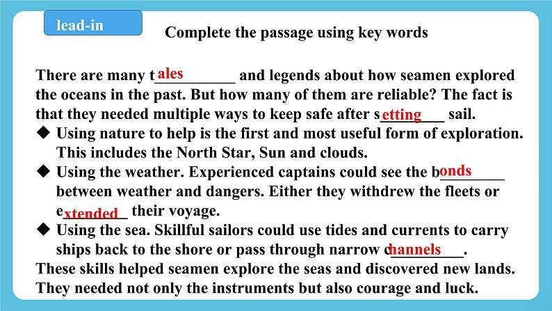 Unit 3 Sea Exploration Period 2 building your vocabulary 课件+教案04