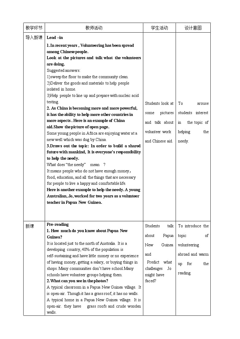 Unit 4 Sharing period 1 Reading and Thinking教案第2页