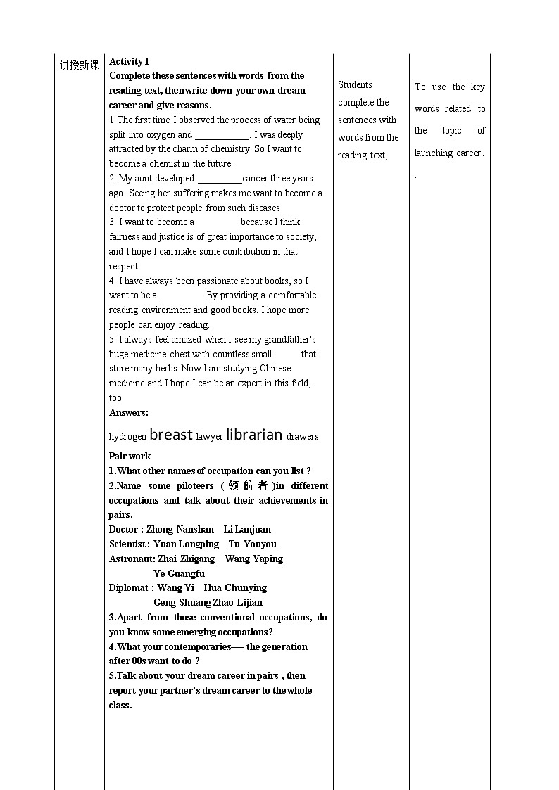 Unit 5 Launching Your Career period 2 build up your vocabulary 课件＋教案＋素材03
