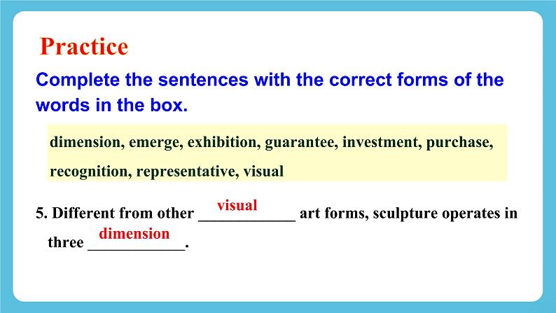 Unit 1 Art Assessing Your Progress课件＋练习（教师版＋学生版）08