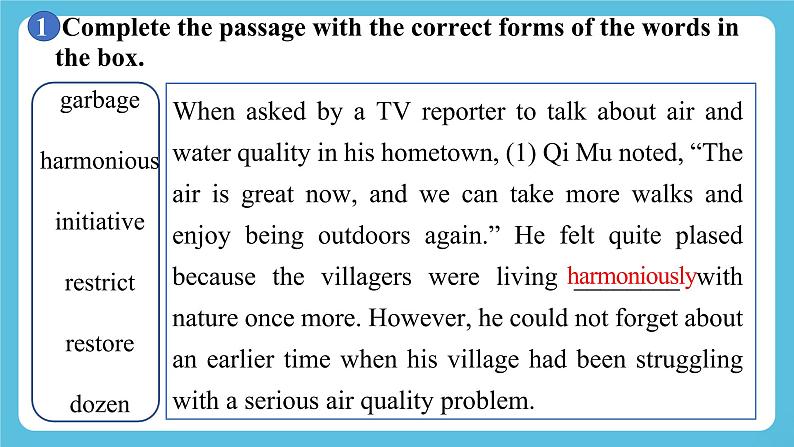 Unit 3 Environmental Protection Assessing Your Progress 课件＋练习（教师版＋学生版）03