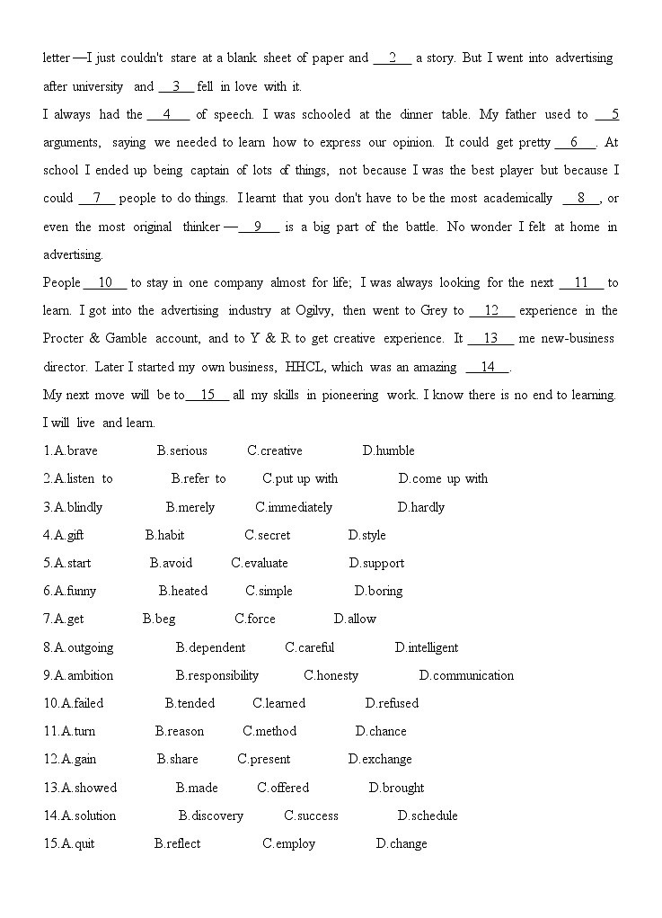 Unit 4 Adversity and courage Assessing Your Progress 课件＋练习（教师版＋学生版）03