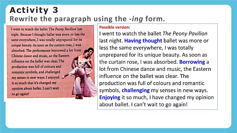 Unit 4 Stage and screen Period 2 Using Language 课件+练习（原卷＋解析）08