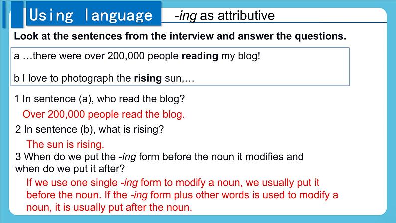 Unit 5 On the road Period 2 Using Language 课件+练习（原卷＋解析）05