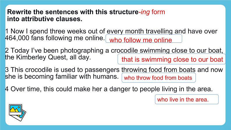 Unit 5 On the road Period 2 Using Language 课件+练习（原卷＋解析）08