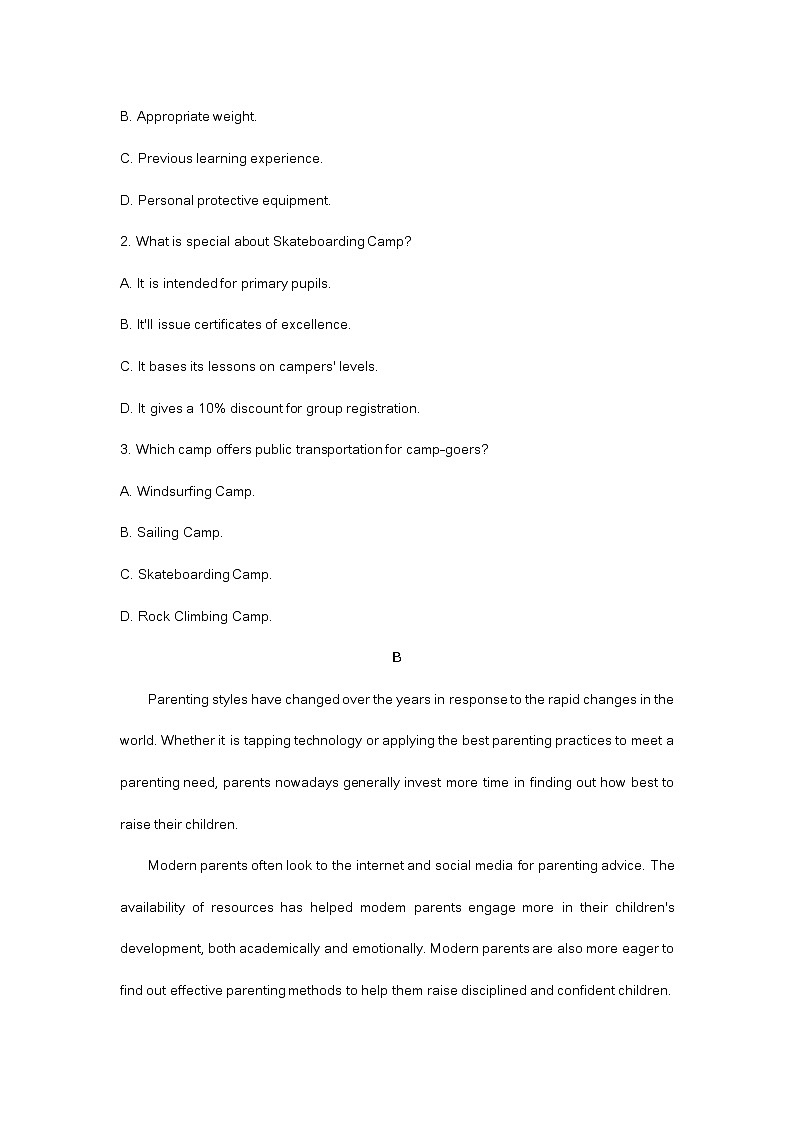 烟台2023届高三一模考试英语试题及答案(不含听力)03