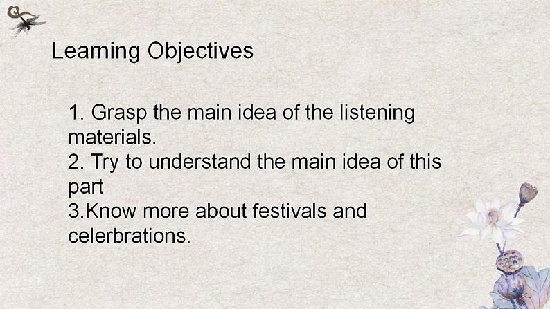 Unit 1 Festivals and Celebrations Listening and speaking 课件-2022-2023学年高中英语人教版（2019）必修第三册02