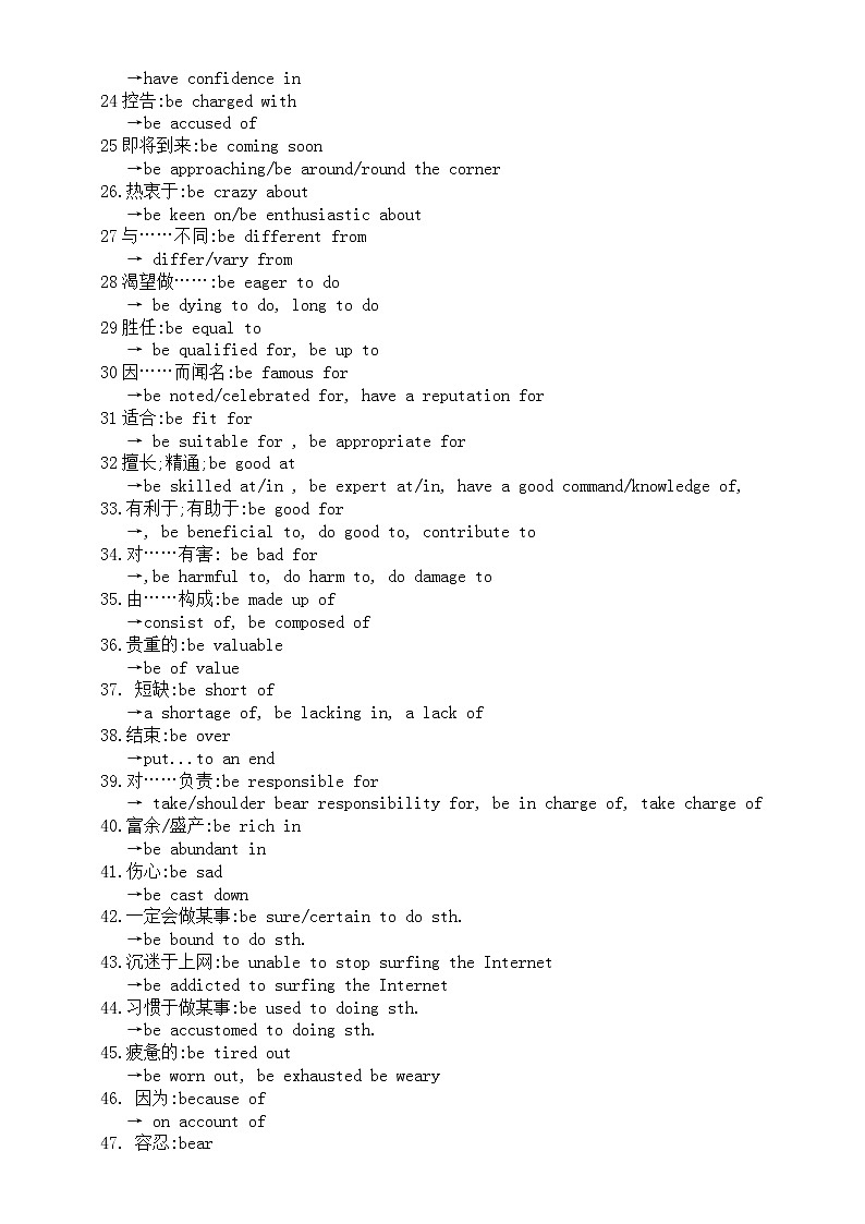 高中英语高考写作基础词汇升级高分词汇（共151组）第2页