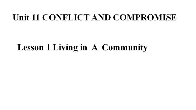 Unit11 Lesson 1 Living in A Community 单词课件 -2022-2023学年高中英语北师大版（2019）选择性必修第四册01