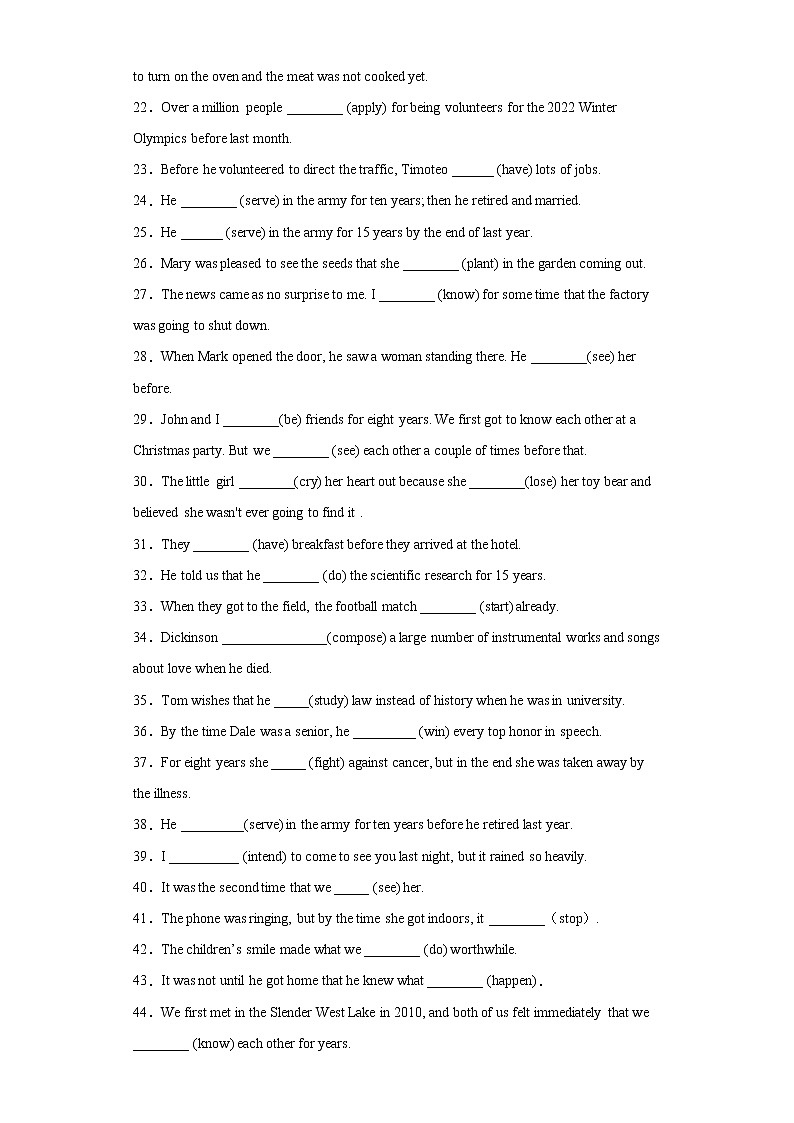 3.3Learningaboutlanguagegrammar语法过去完成时的主动和被动语态练习03