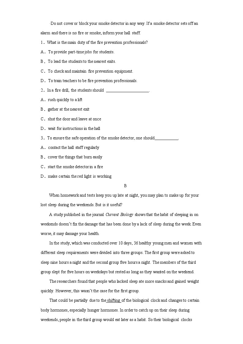 Unit5单元测试（新高考专用）练习02