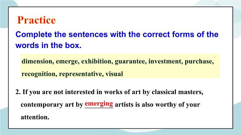 Unit 1 Art  Assessing Your Progress 课件＋练习（原卷＋解析卷）05